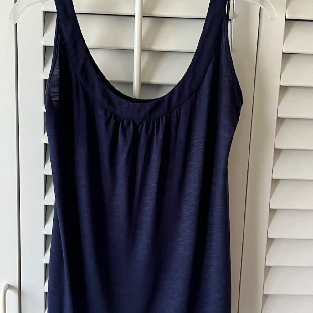 Solid Blue Women's Sleeveless Top Size M